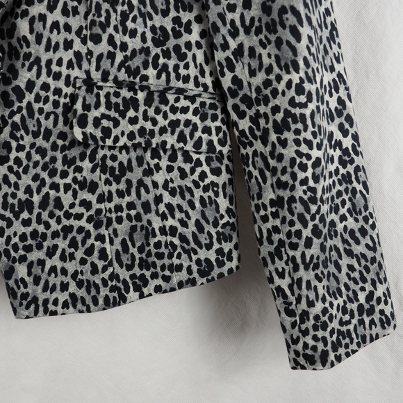 White House Black Market Blazer Leopard Print Sz 8 - Picture 7 of 8
